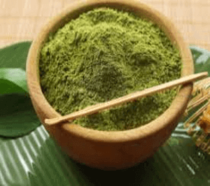 glorious green vein powder in a pot